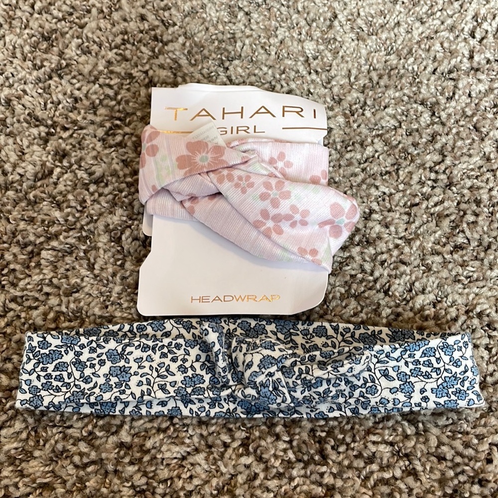 Set of 2- floral head wraps 9-12 Months
